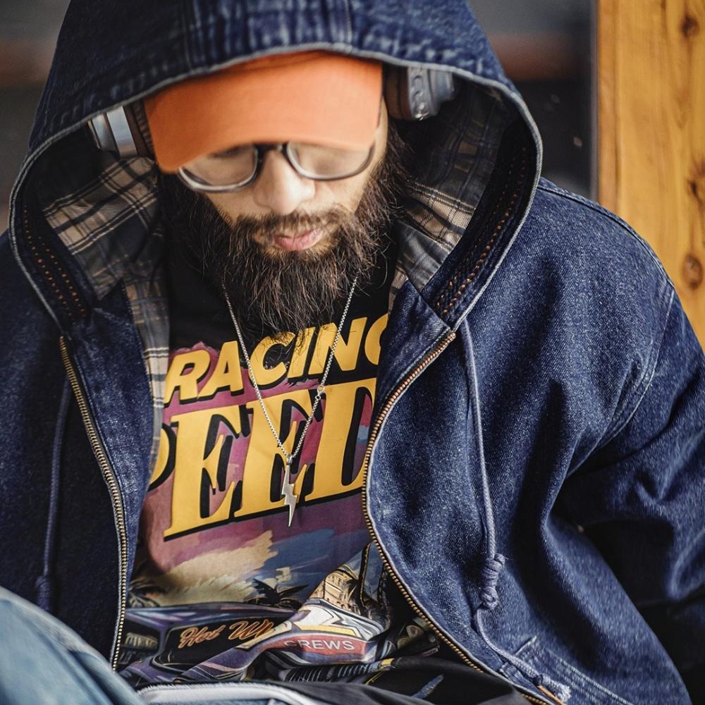 MADEN J130 Denim Hoodie Jacket