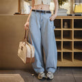 MADEN Boxyfit Deconstructed Retro Unbagged Washed Jeans High Street Dance Straight Wide Leg Pants Spring Women