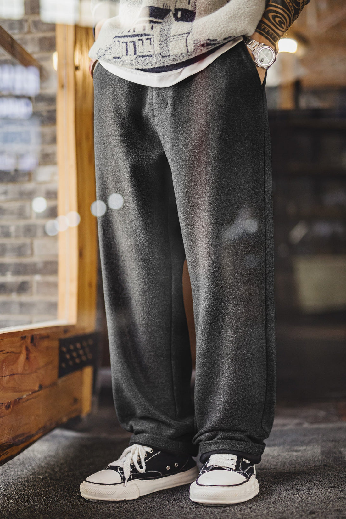 Urban Chic | MADEN Men's Wool Look Trousers
