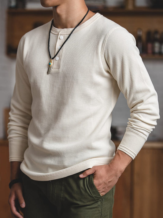 MADEN Waffle Henley Shirt