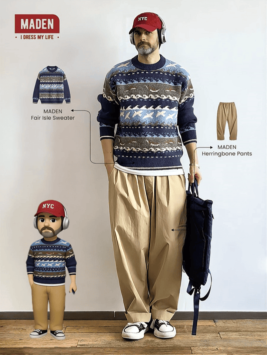 Retro Casual | Men’s Vintage Fair Isle Knit Sweater