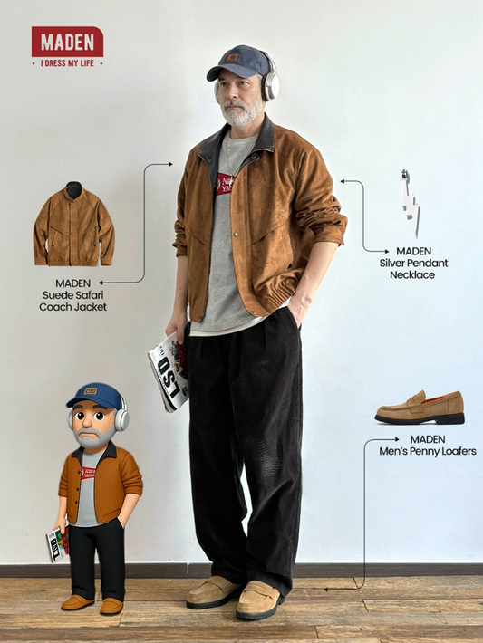 Retro Workwear | Suede Safari Coach Jacket