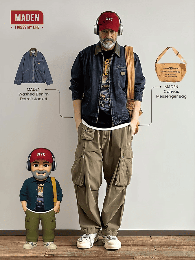 Retro Workwear | Washed Denim Detroit Jacket