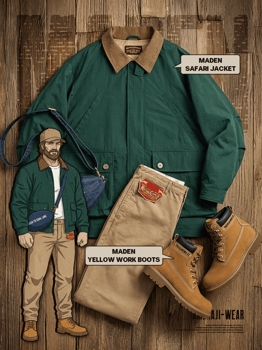 Retro Workwear | Multi-Pocket Safari Jacket