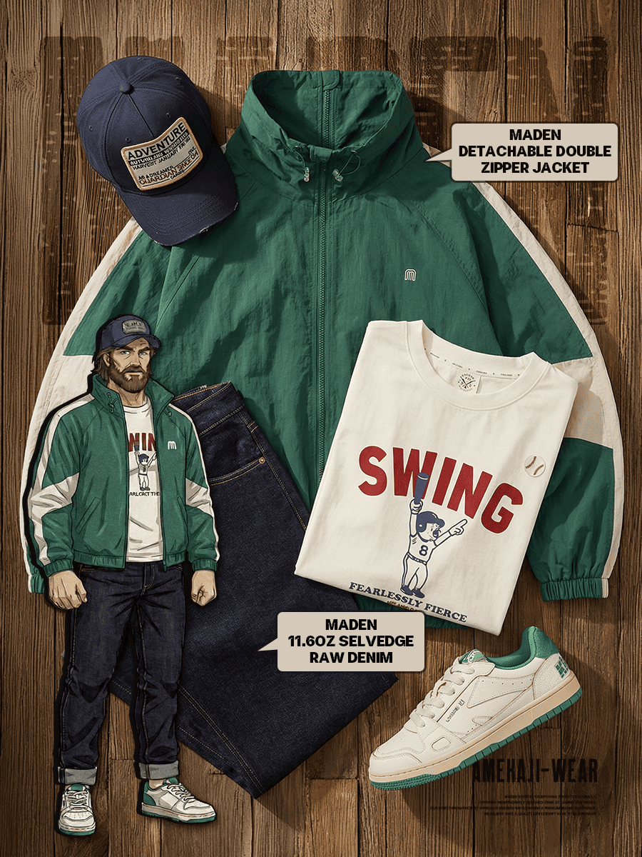 Retro Workwear | Detachable Double Zipper Jacket