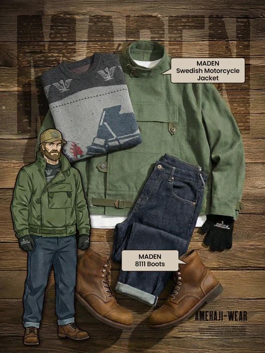 Rugged Workwear | Swedish Motorcycle Jacket