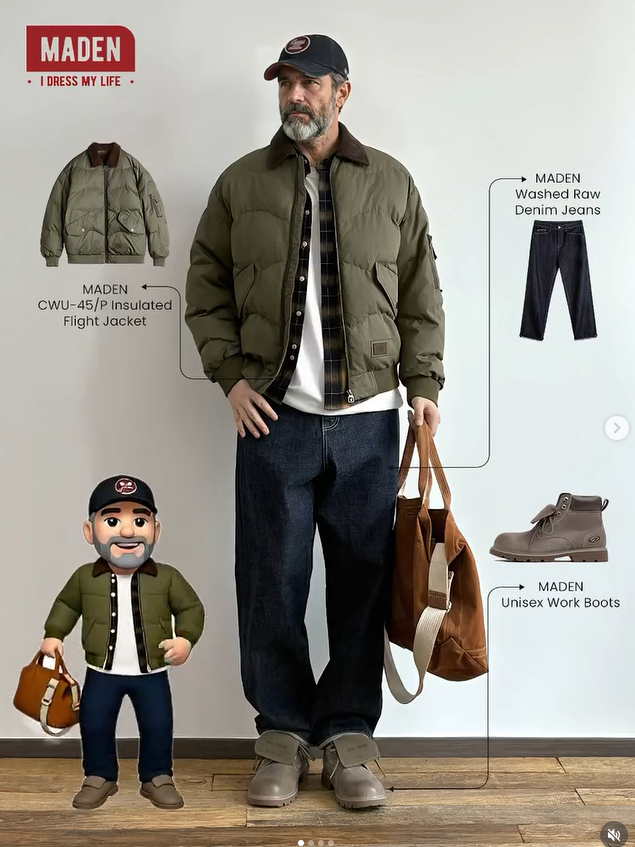 CWU45P Padded Jacket Outfit