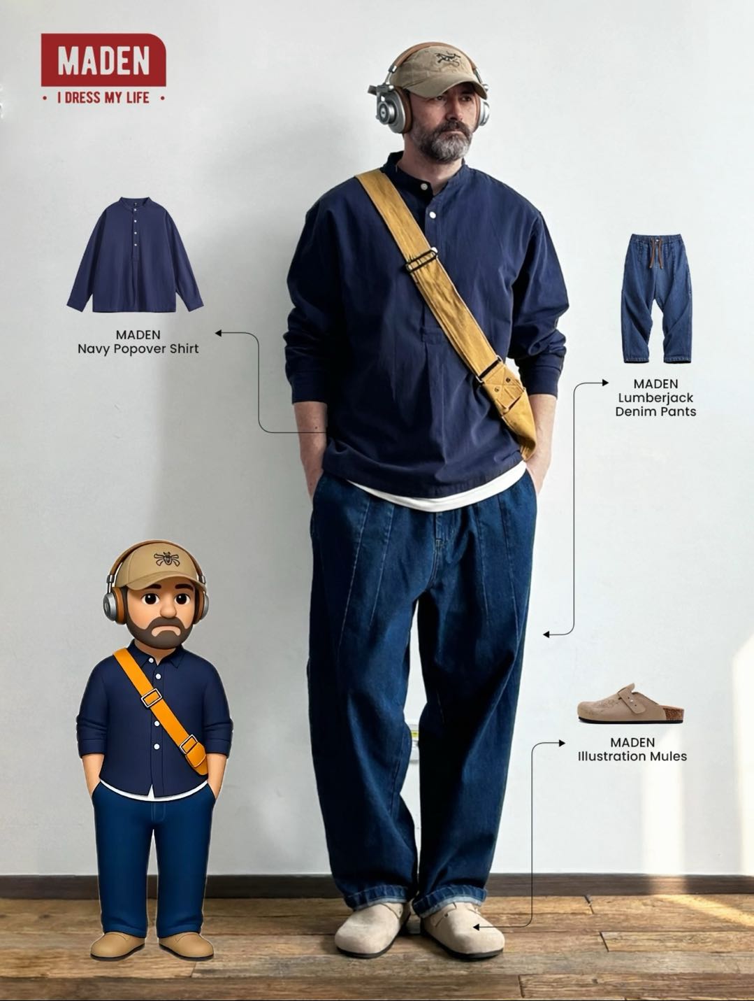 Casual Workwear | Navy Popover Shirt
