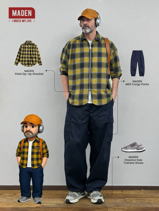 Casual Workwear | Plaid Zip-Up Shacket