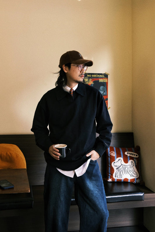 Retro Casual | Polo Sweatshirt