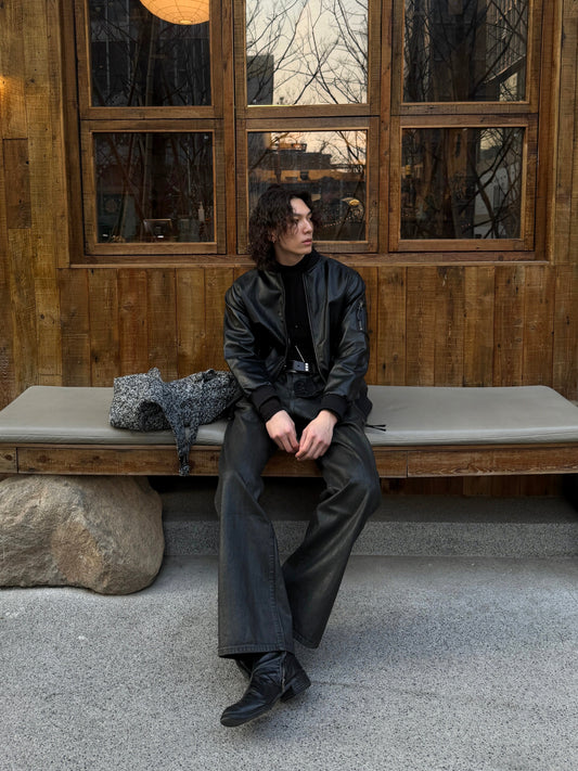 Modern Minimalist | MADEN MA-1 Leather Jacket