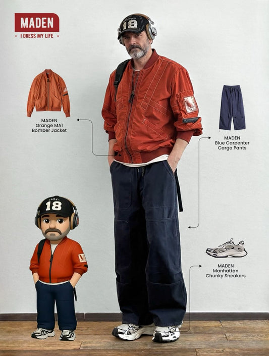 Urban Military | Orange MA1 Bomber Jacket