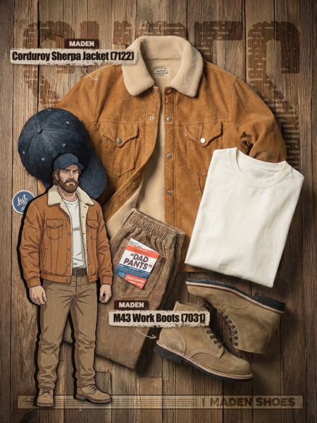 Vintage Workwear | Corduroy Sherpa Jacket