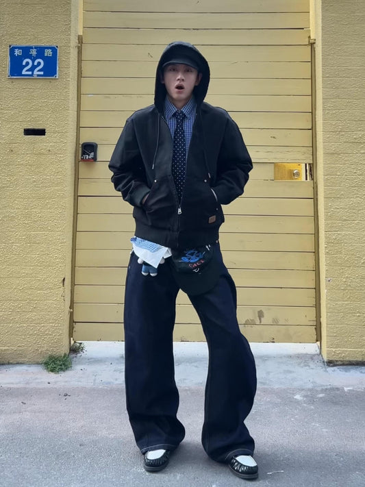 Retro Streetwear | J130 Heavyweight Hooded Jacket