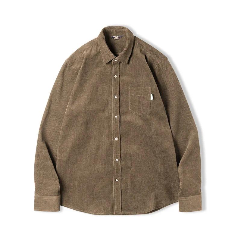 MADEN Women's Corduroy Long Sleeve Shirt