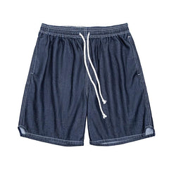 MADEN Herren lockere Denim-Shorts mit Ice-Feel, lässig