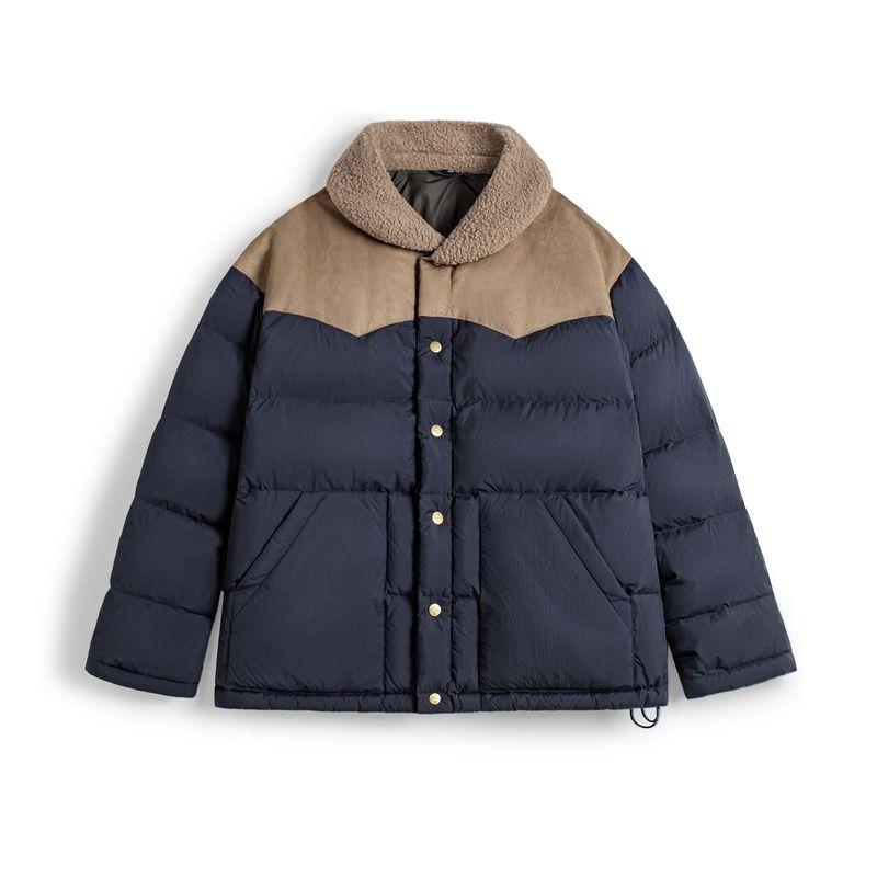 MADEN Corduroy Kragen Weiße Entendaunenjacke