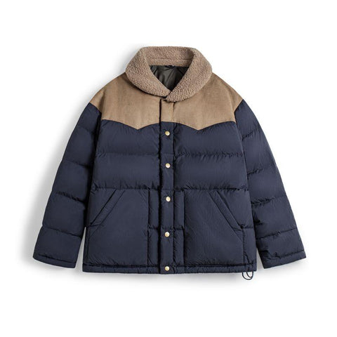 MADEN Corduroy Collar White Duck Down Jacket