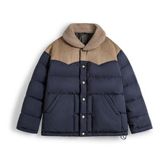 MADEN Corduroy Kragen Weiße Entendaunenjacke