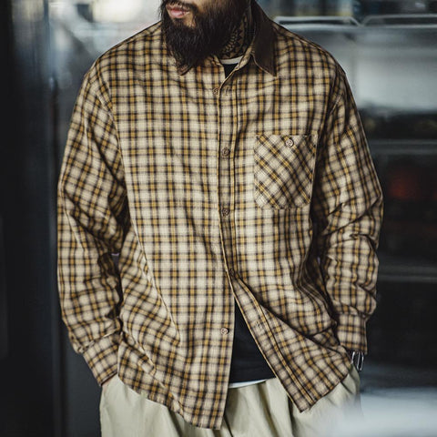 MADEN Patckwork Checked Shirt