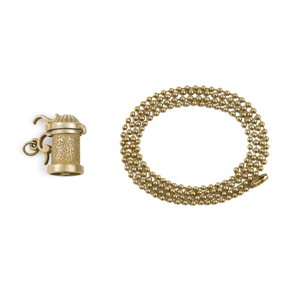 MADEN Brass Handle Kettle Pendant Necklace