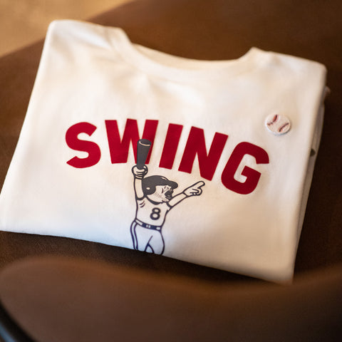 MADEN Retro Letter Print Long Sleeve Tee