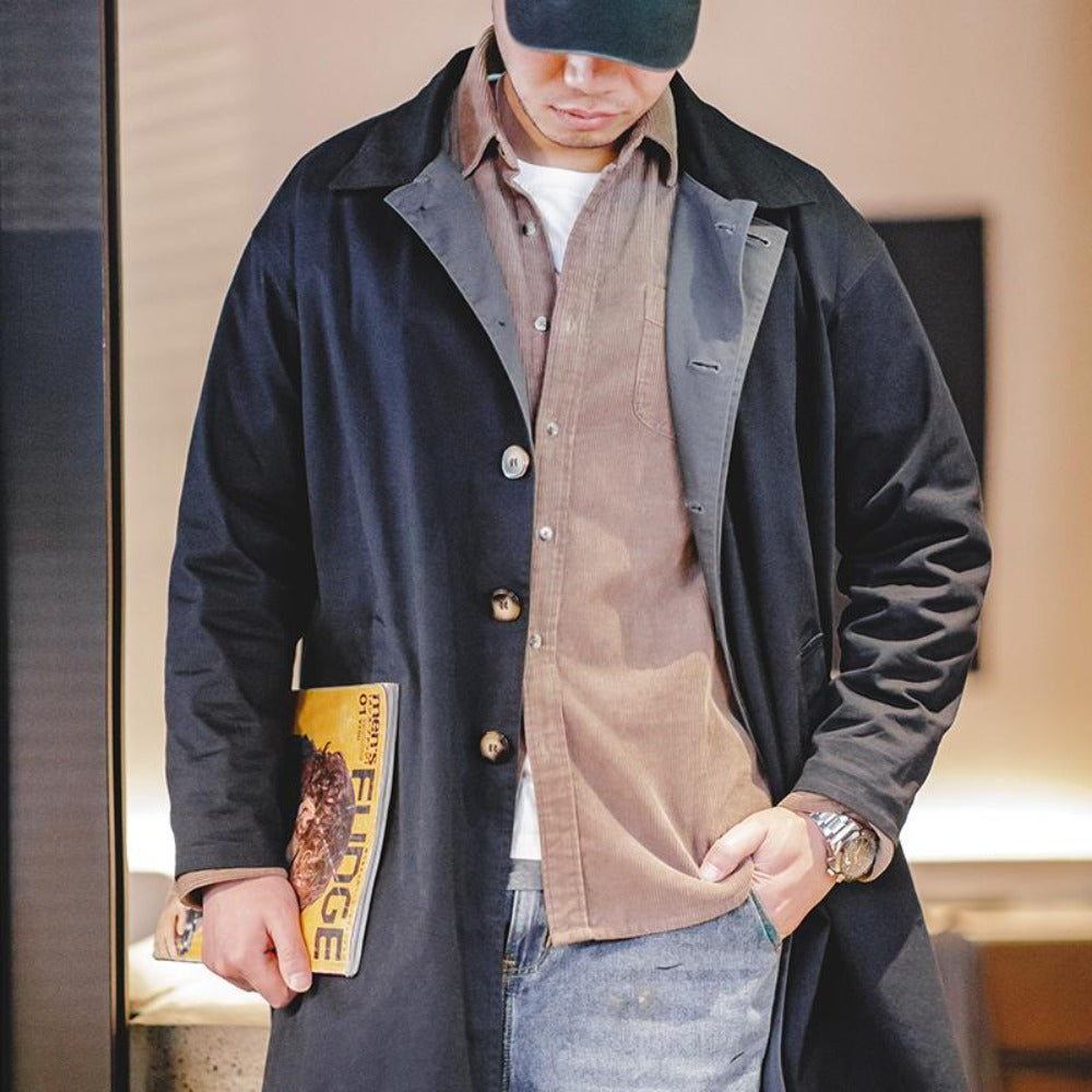 Áo khoác trench coat Balmacaan MADEN