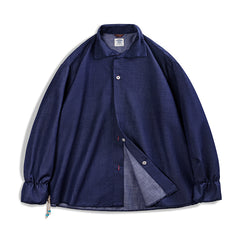 MADEN Vintage Tencel Denim Langarmhemd