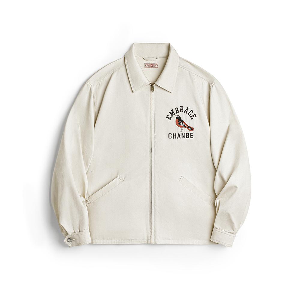 MADEN MADEN Motmot Vogel bestickte lockere Coach-Jacke
