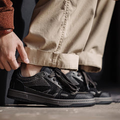 MADEN Herren Retro Sneakers mit klobiger Sohle aus Wildleder