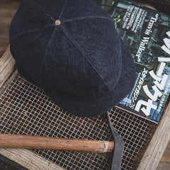 MADEN 13,5oz Denim Kurzschirm Flache Mütze