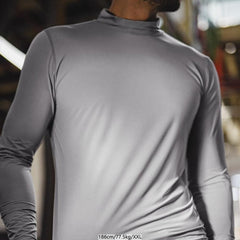 MADEN Ice Silk Slim Fit Stehkragen T-Shirt