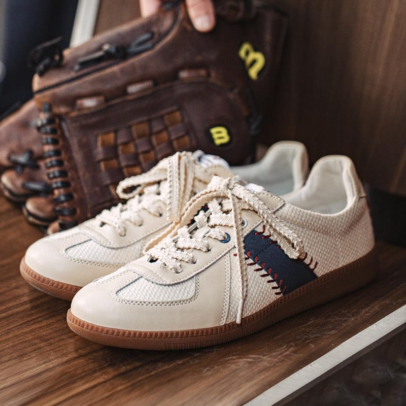 MADEN Herren Retro Wildleder Trainer mit grober Sohle