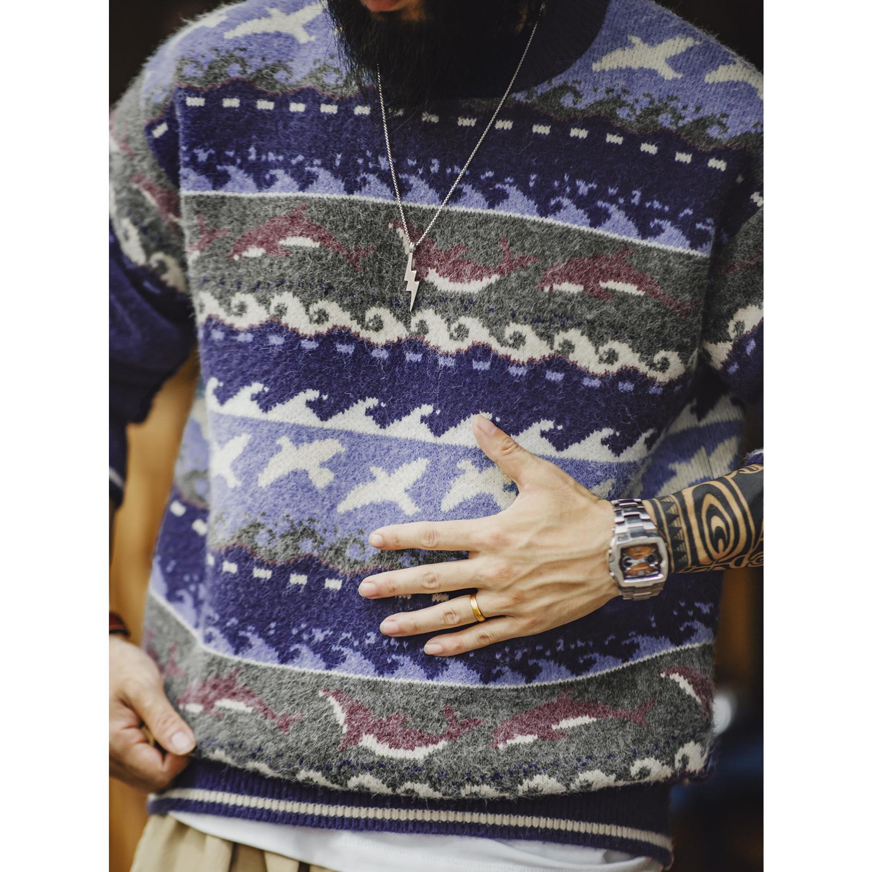 MADEN Herren Fair Isle Strickpullover