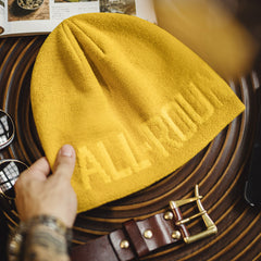 MADEN Herren Schwerer Jacquard Strick Beanie Mütze