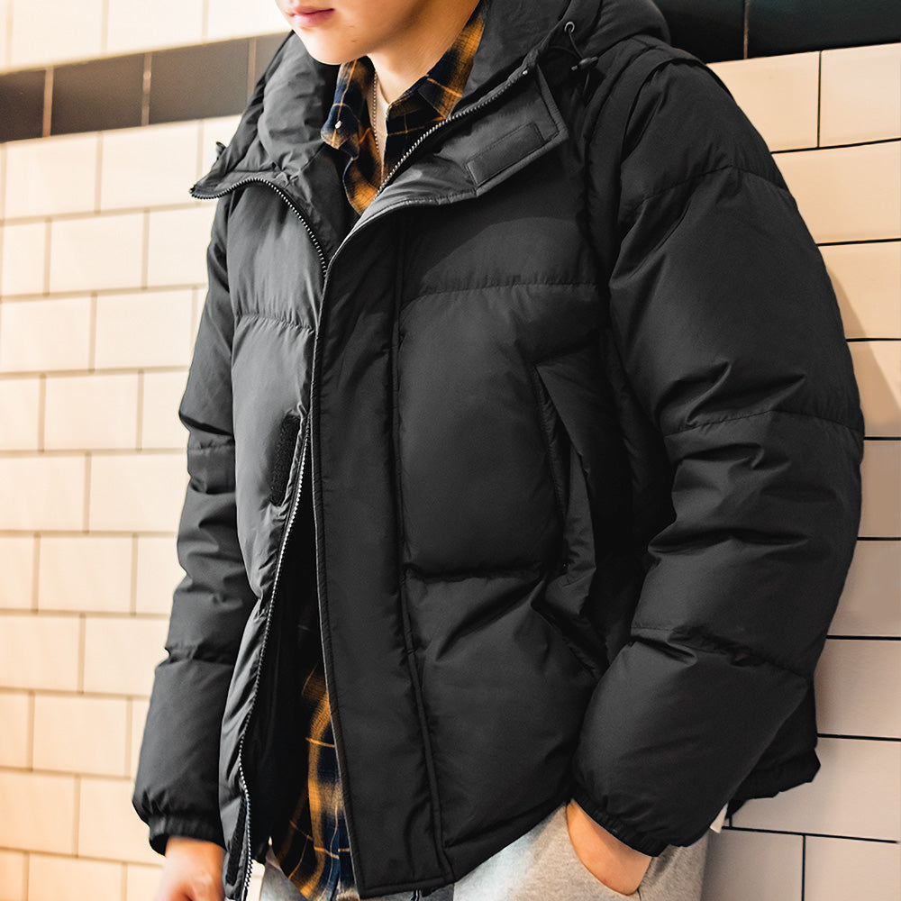 MADEN Men's Detachable Sleeve Down Puffer Vest Jacket