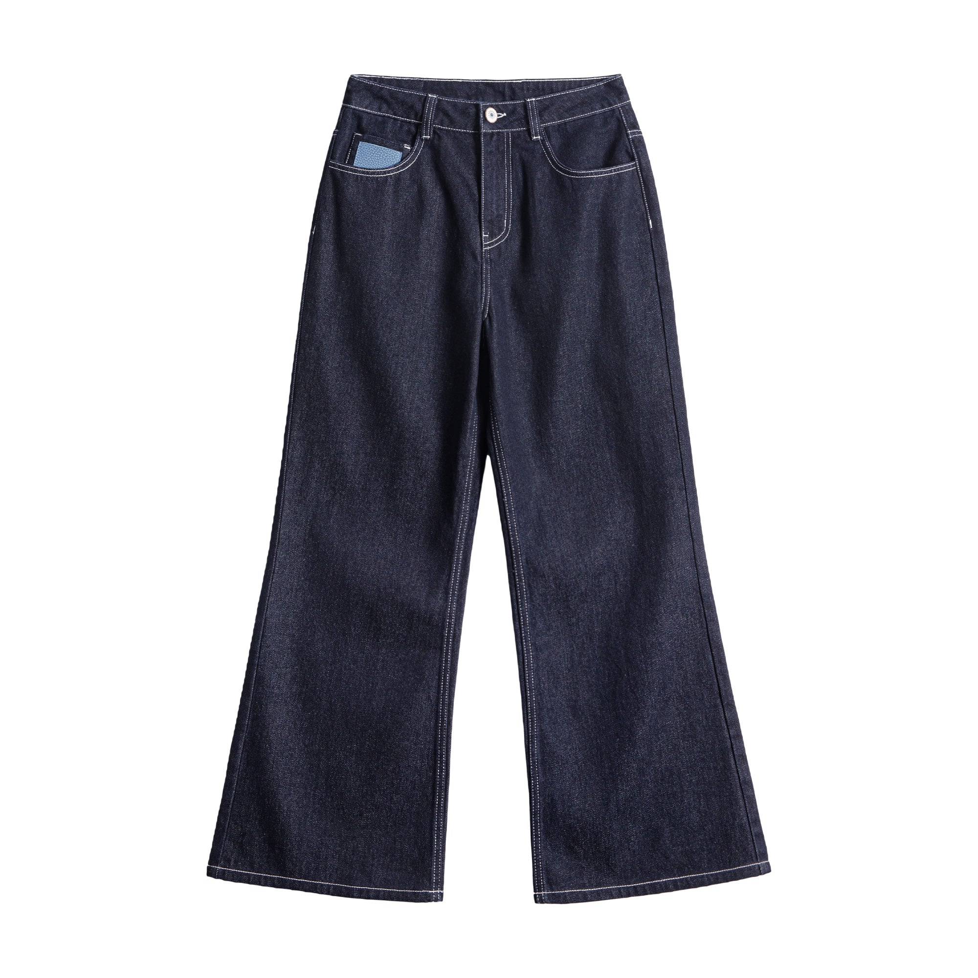Jeans rectos azules para mujer MADEN