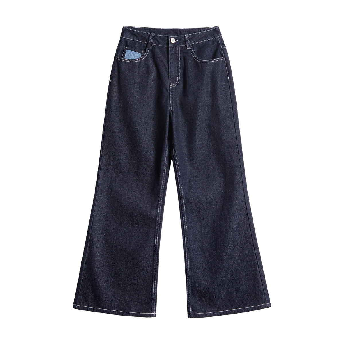Jeans rectos azules para mujer MADEN