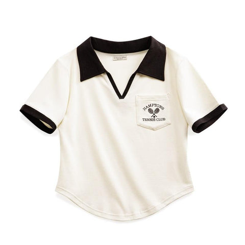 마덴 빈티지 브이넥 셔츠 여성 캐주얼 대비 티셔츠