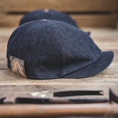 MADEN 13,5oz Denim Kurzschirm Flache Mütze