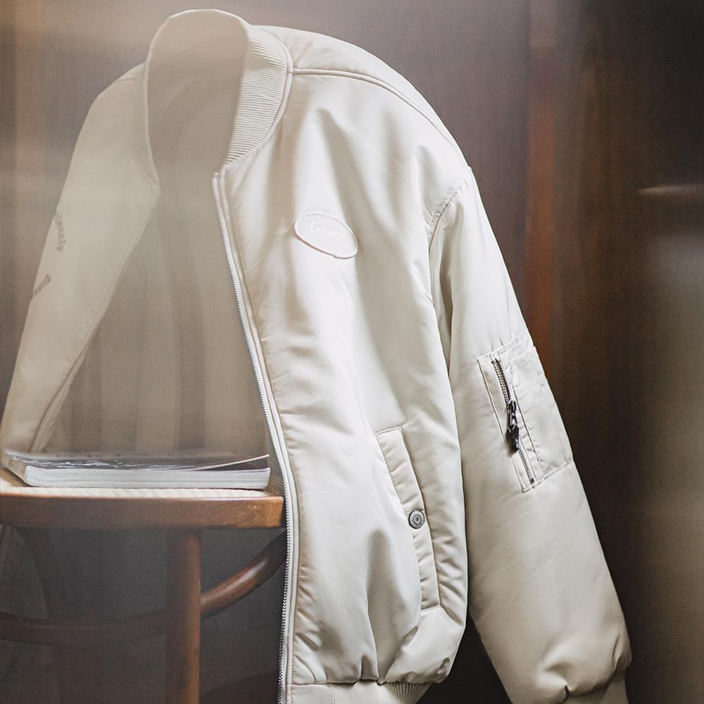 MADEN MA1 White Bomber Jacket