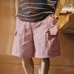 MADEN Schnelltrocknende Nylon-Cargo-Shorts mit lockerem Sitz