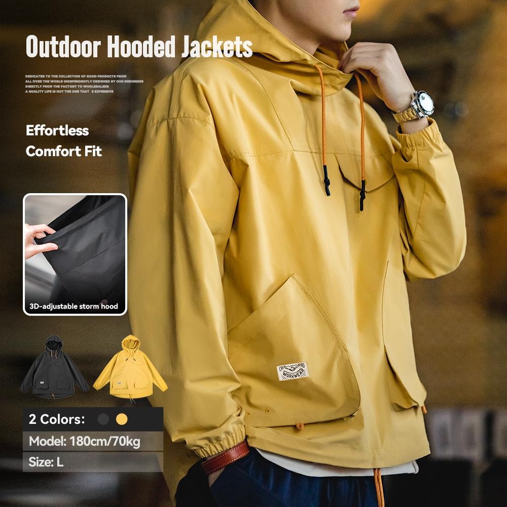 MADEN Herren Outdoor Kapuzenjacke