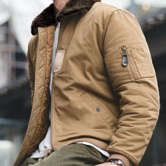 MADEN B-15 Bomberjacke – Kunstpelzkragen