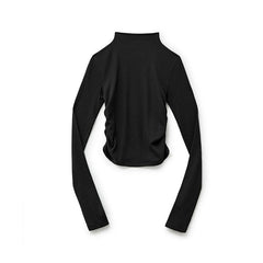 MADEN Damen Modal Rippstrick Half-Turtleneck Slim Fit Oberteil