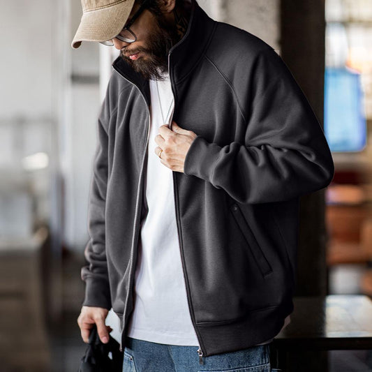 Sudadera de forro polar de peso pesado con hombros caídos para hombre MADEN