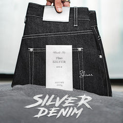MADEN Herren Selvedge Raw Denim Gerade Bein Slim Fit Jeans