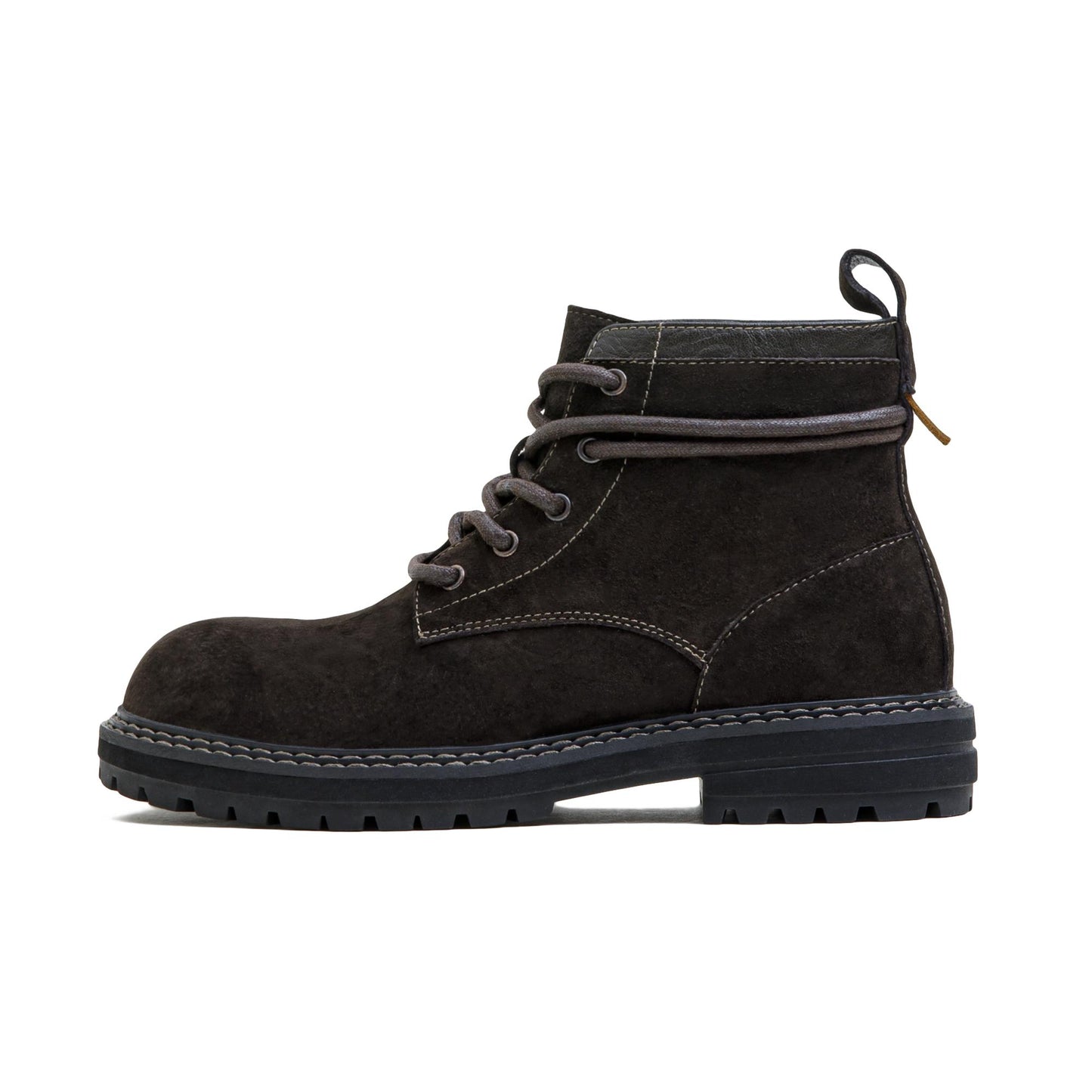 MADEN Retro Brown Mid-Top Leather Desert Boots