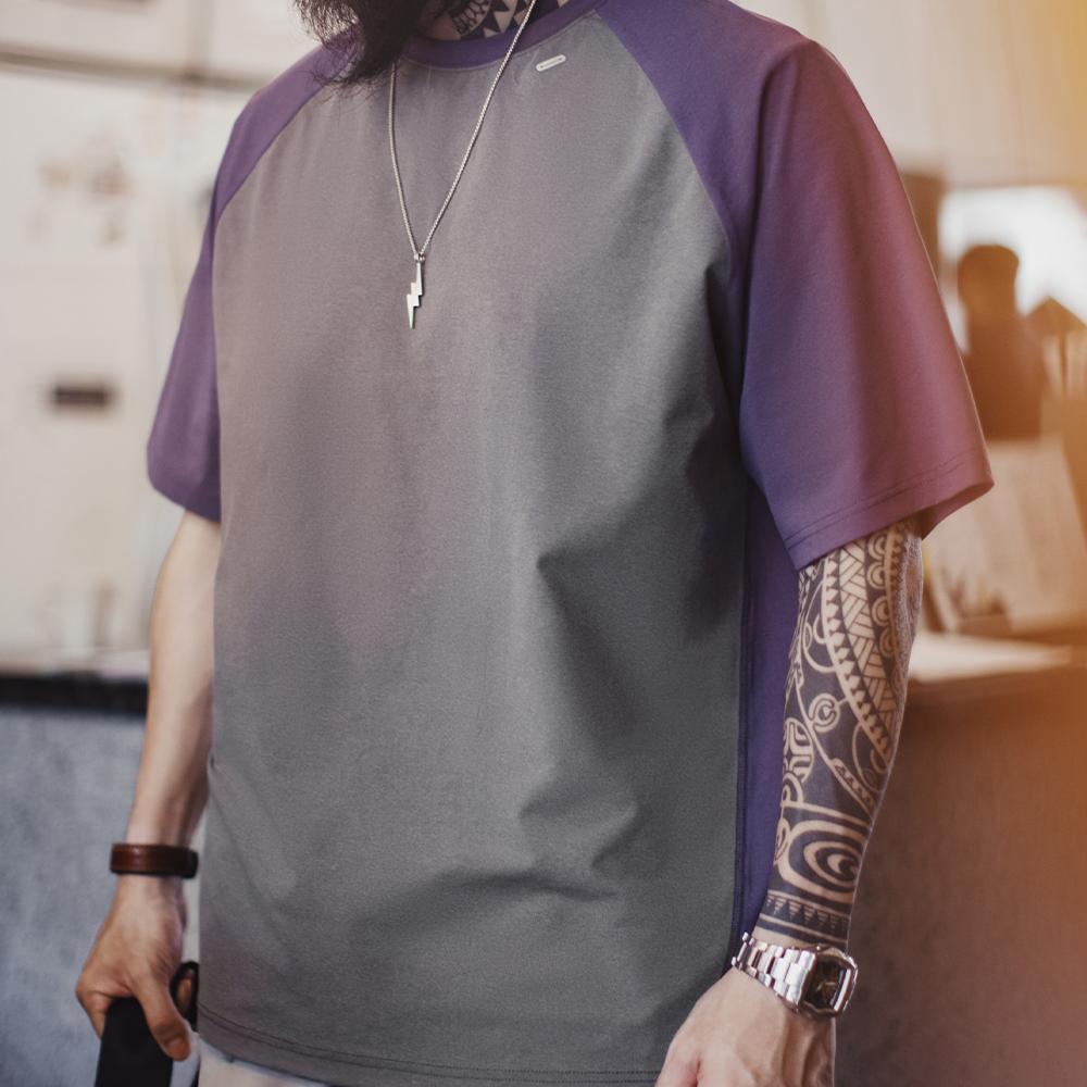 MADEN Quick-Dry Colorblock Breathable T-shirt