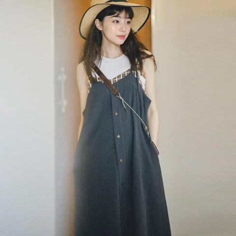 Maden Damen Vintage Karokleid in A-Linie Sommer 2023 